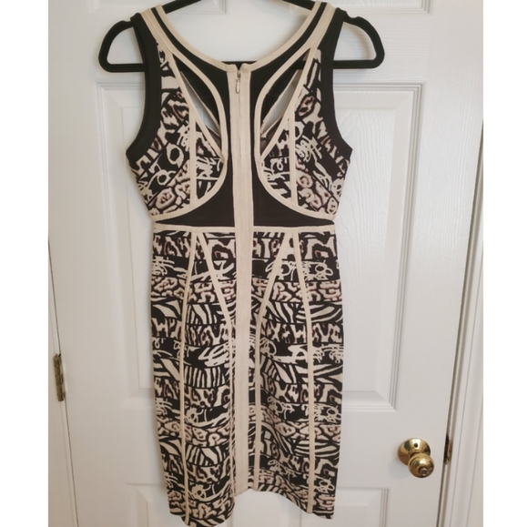 HERVE LEGER - Tribal Print Bandage Dress - Picture 5 of 7